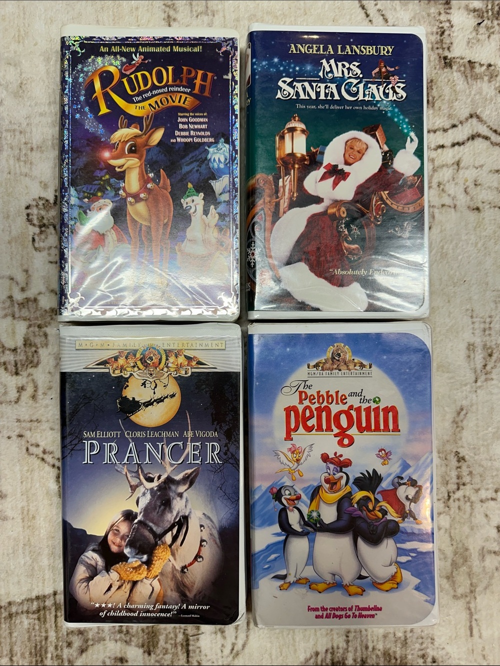 Vintage Holiday & Kids VHS Movie Lot - Bundle of 4 Tapes
